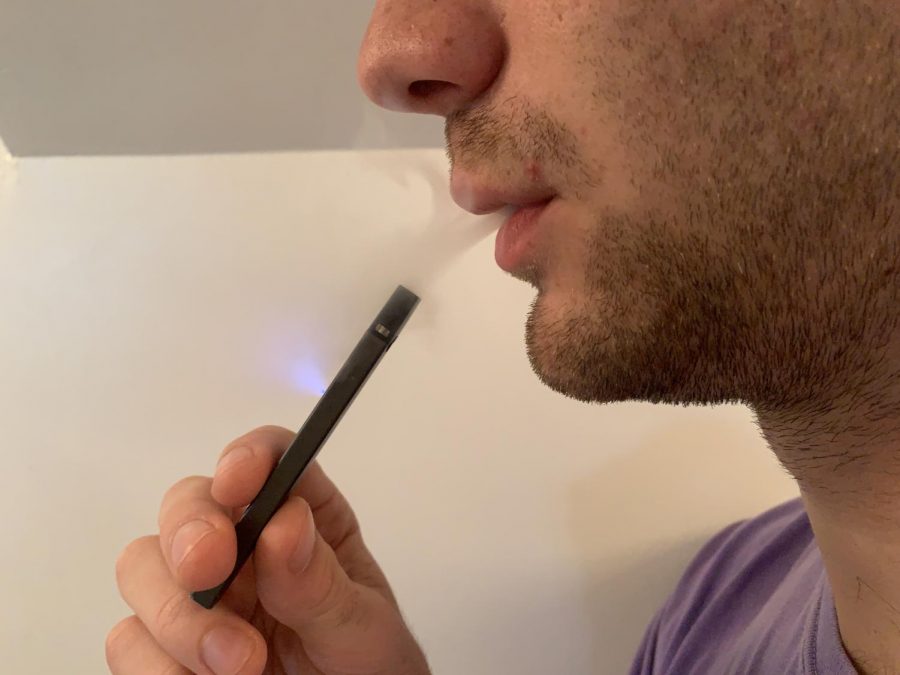 Vaping has become popular with young people, but also is causing illness. The first case of illness was reported in Butler County. Photo Illustration by Mallory Hackett