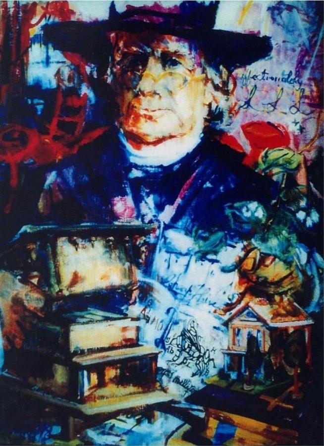 Lorenzo Langstroth, the father of American beekeeping, in a painting by Miami Art Professor Crossan Curry. This portrait hung in Miami’s Langstroth Cottage, but went missing several years ago. Have you seen it? Photo courtesy of Alexander Zomchek