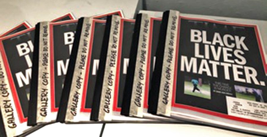 A+cover+on+TIME+Magazine+inspired+artist+Larry+Winston+Collins.+Photo+by+Marla+Chavez-Garcia