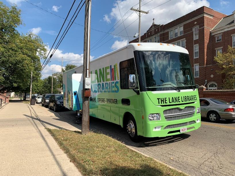 The Lane Libraries Bookmobile brings books to readers throughout the county. <em>Photo by Lexi Scherzinger</em>