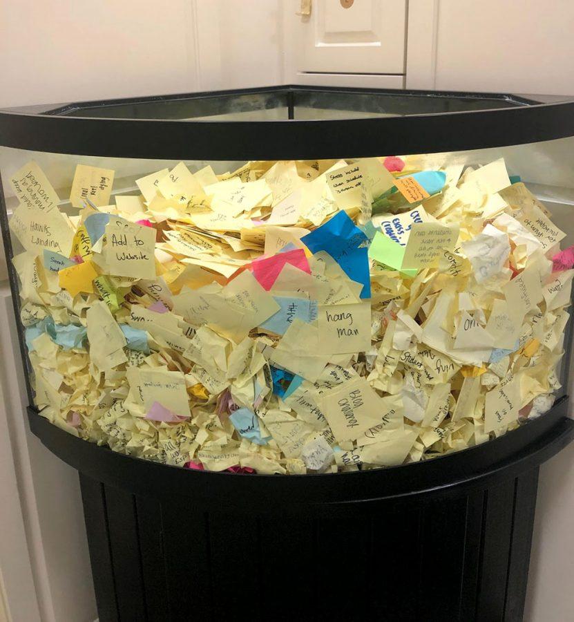 Miami’s entrepreneurship program values student creativity above all else, believing ideas can come from anyone or anything, even random sticky notes. <em>Photo by Camryn Smith</em>