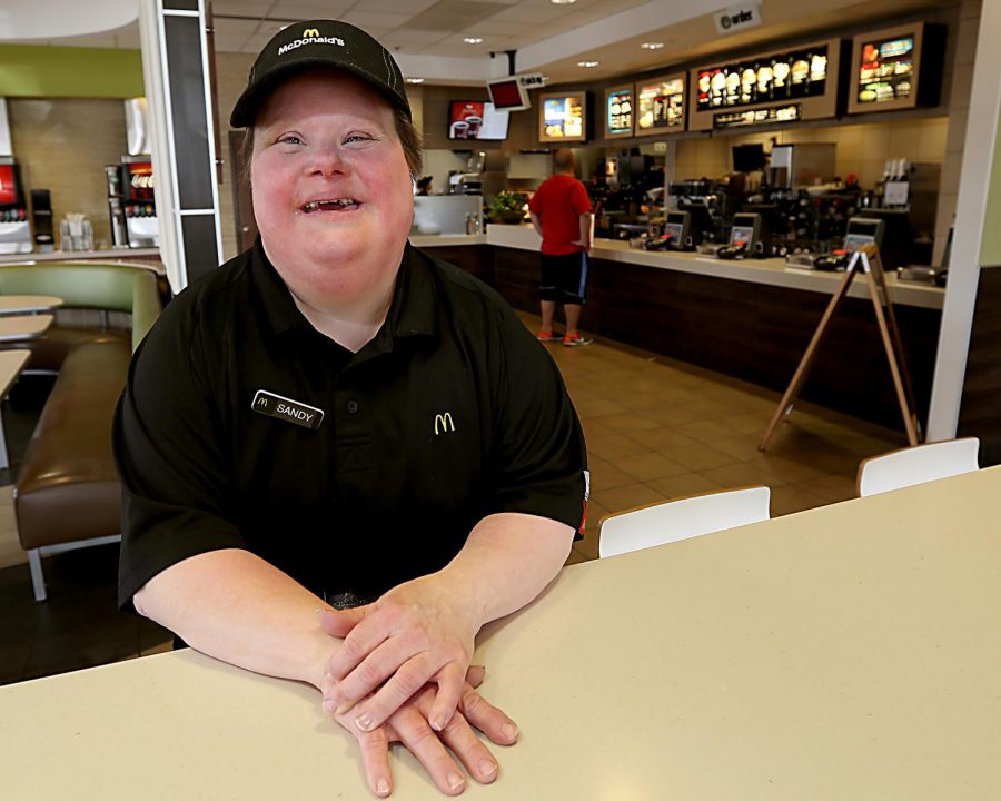 Sandy Burns was considered the “Lobby Boss” at the McDonald’s in Oxford, where she worked for 32 years. 