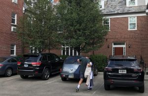 The SAE house on Talawanda Street is one of 23 fraternities on campus that are staggering move-in days to reduce crowding in an effort to cut down on the spread of COVID-19.