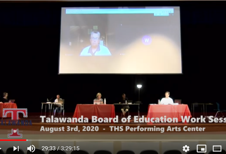 The Talawanda Board of education meets in front of a virtual audience, and decides to start the school year online, when classes resume on Aug. 24.