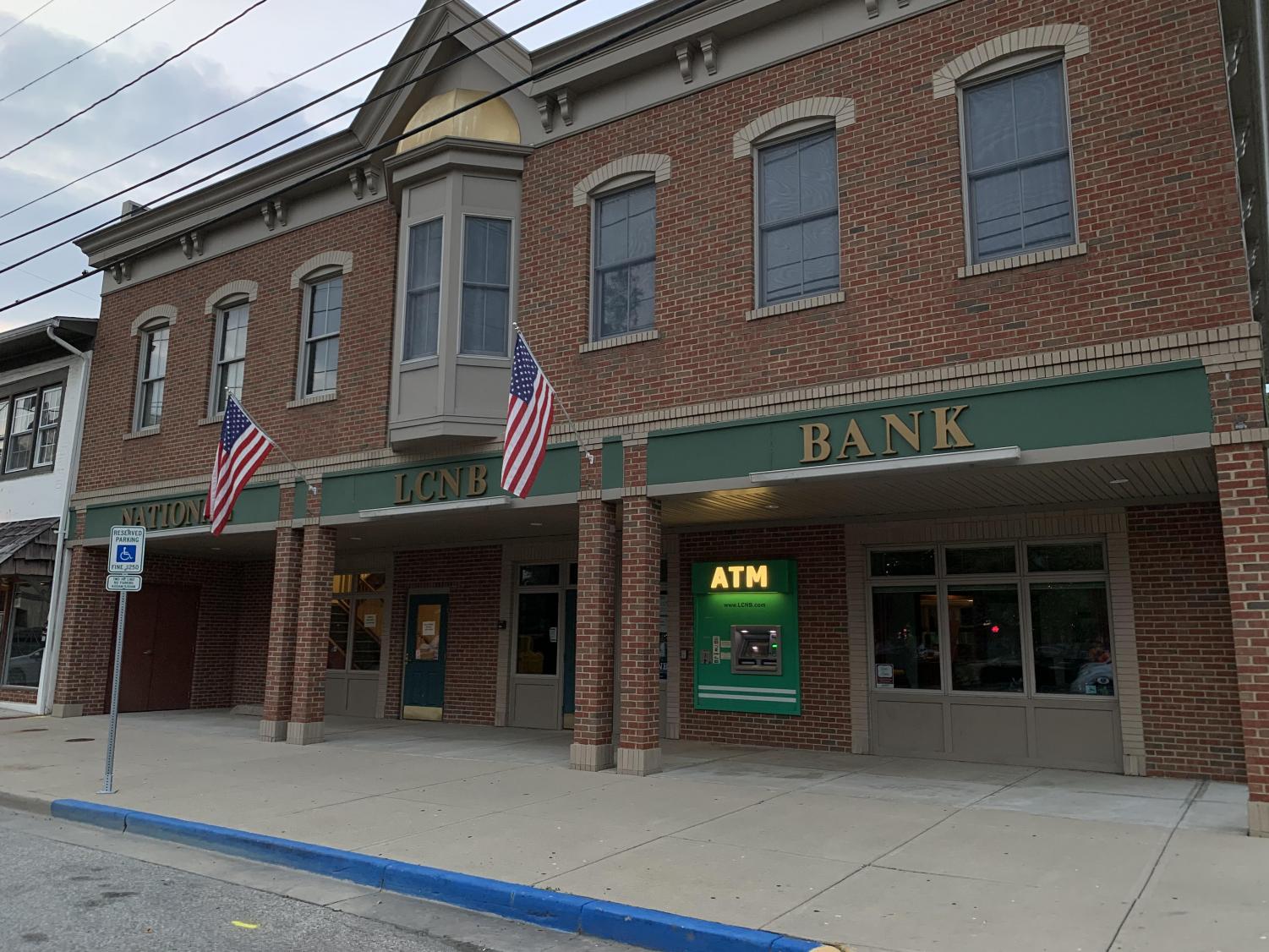 The LCNB bank building is a proposed location for public restrooms