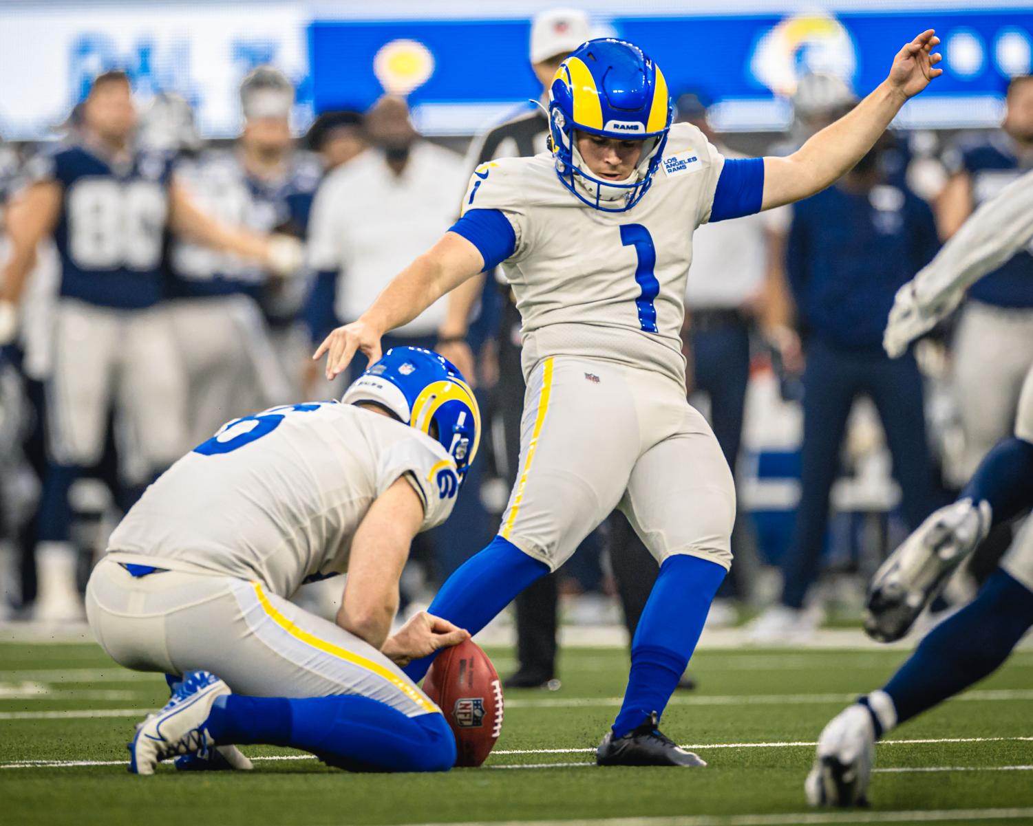 Sloman went two for three, kicking field goals for the Los Angeles Rams win over the Dallas Cowboys