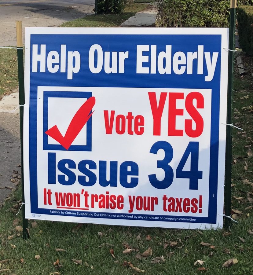The Butler County Elderly Services Levy is Issue 34 on the ballot. It is for a $1.3 million renewal. Photo by Dan Wozniak