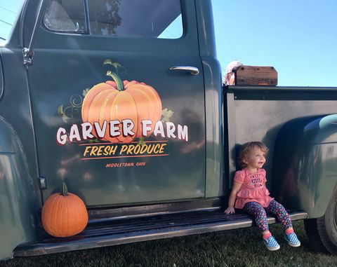 Rhonda Burke and her daughter enjoy a day at Garver Farm