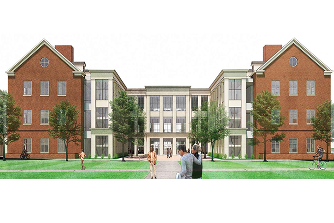 An artist’s rendition of the proposed Clinical Health Sciences building that will house the expanded Department of Nursing.