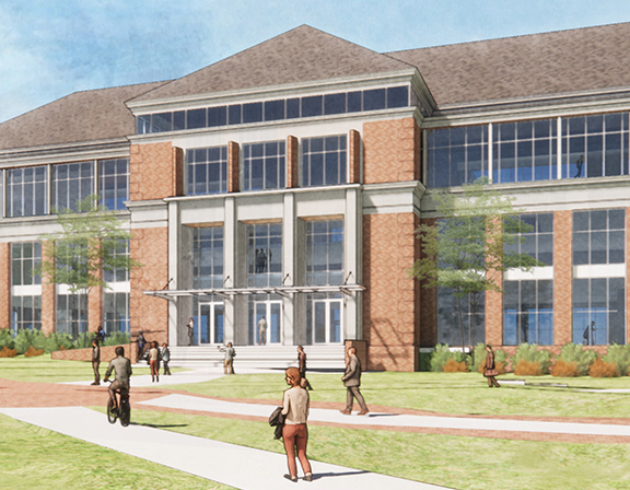 An artist’s rendering of the Data Science building, expected to open in the summer of 2023.