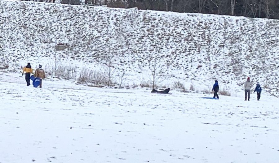 When Talawanda schools shut down on Tuesday because of the snow, many local children took to the sledding slope at Peffer Park.