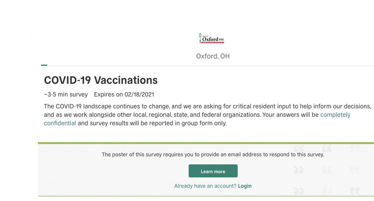 A+screenshot+of+the+first+page+of+the+COVID-19+vaccination+survey+that+is+posted+on+the+city+of+Oxford%E2%80%99s+website.