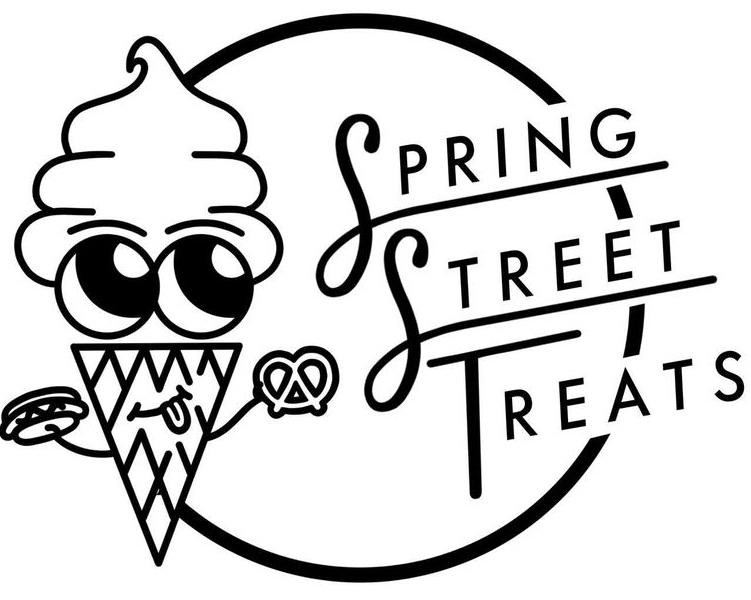 The iconic ice cream cone logo of Spring Street Treats. 