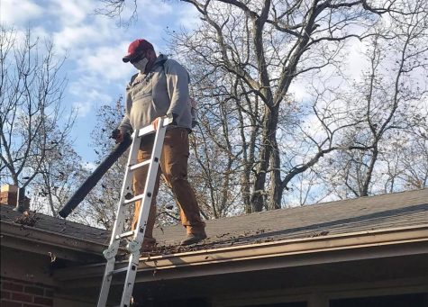 Andrew Swatzell, of Andyman Services, specializes in doing whatever is needed to solve his customer’s maintenance and repair needs, including, in this case, cleaning out gutters. 