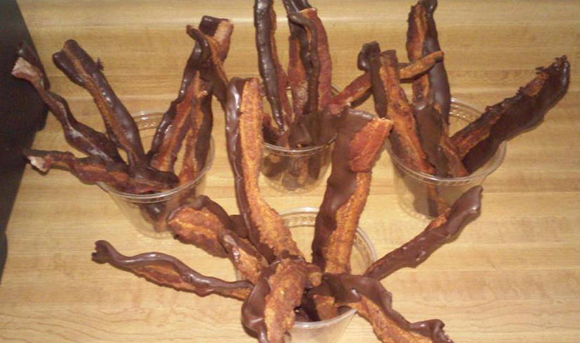 Chocolate covered  bacon is always a favorite at the annual Baconfest celebration.