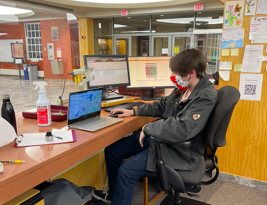 Miami sophomore Ethan Burke puts in 14 hours per week, at minimum wage, staffing the circulation desk at Miami’s King Library. He doesn’t need the wage to live on. It just provides him with pocket money.