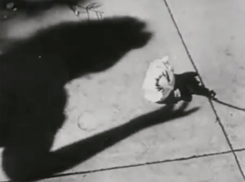 Maya Deren appears to bend reality with shadow and editing in the silent film “Meshes of the Afternoon.”
