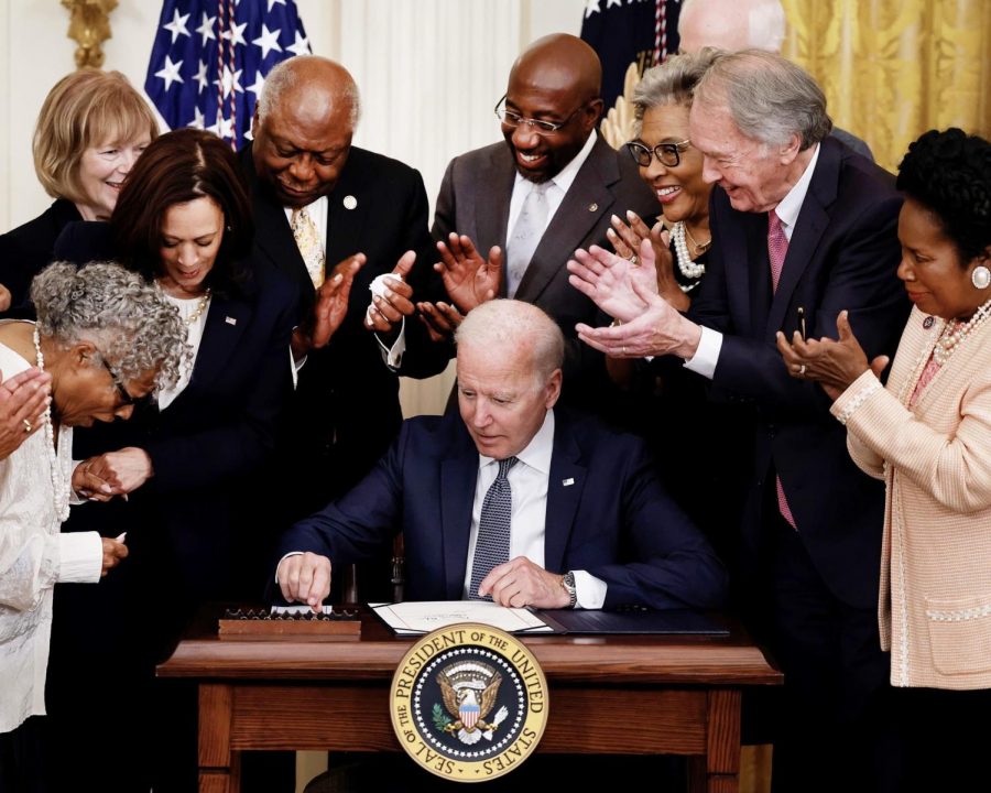 President Joe Biden signed the bill Thursday, declaring Juneteenth, June 19, to be a new federal holiday.
