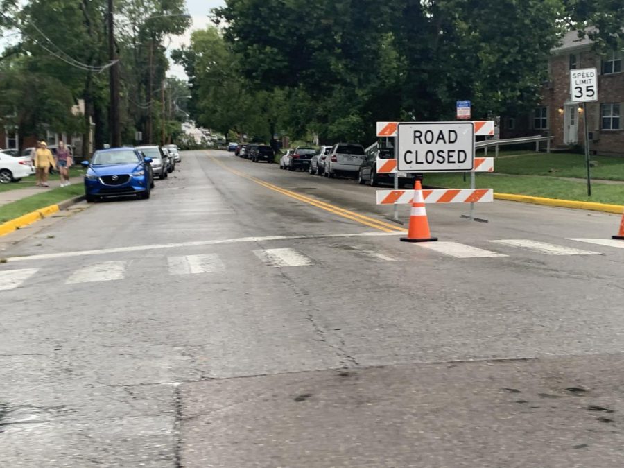 Police close the 300 and 400 blocks of South Main to through traffic on Thursday evening, because of a fallen tree and downed utility lines. The road reopened fully early Friday morning. 