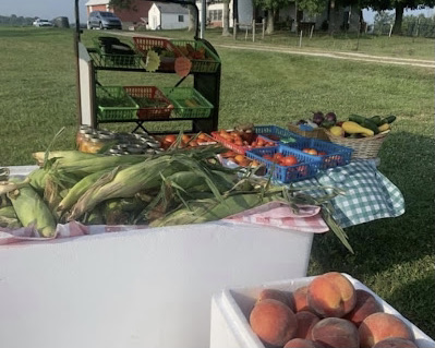 Stephens Farm Market on Ringwood Road, uses an honor system in which customers leave money in a jar for the produce they take. 