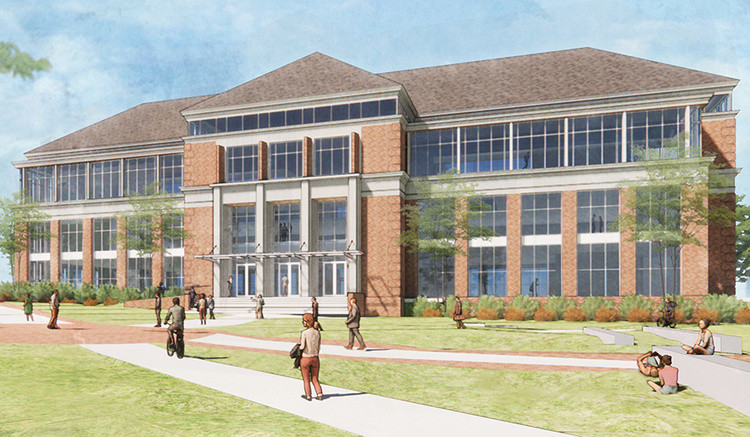 An artist’s rendering of the McVey Data Science, which will house multidisciplinary students coming from five academic departments. 
