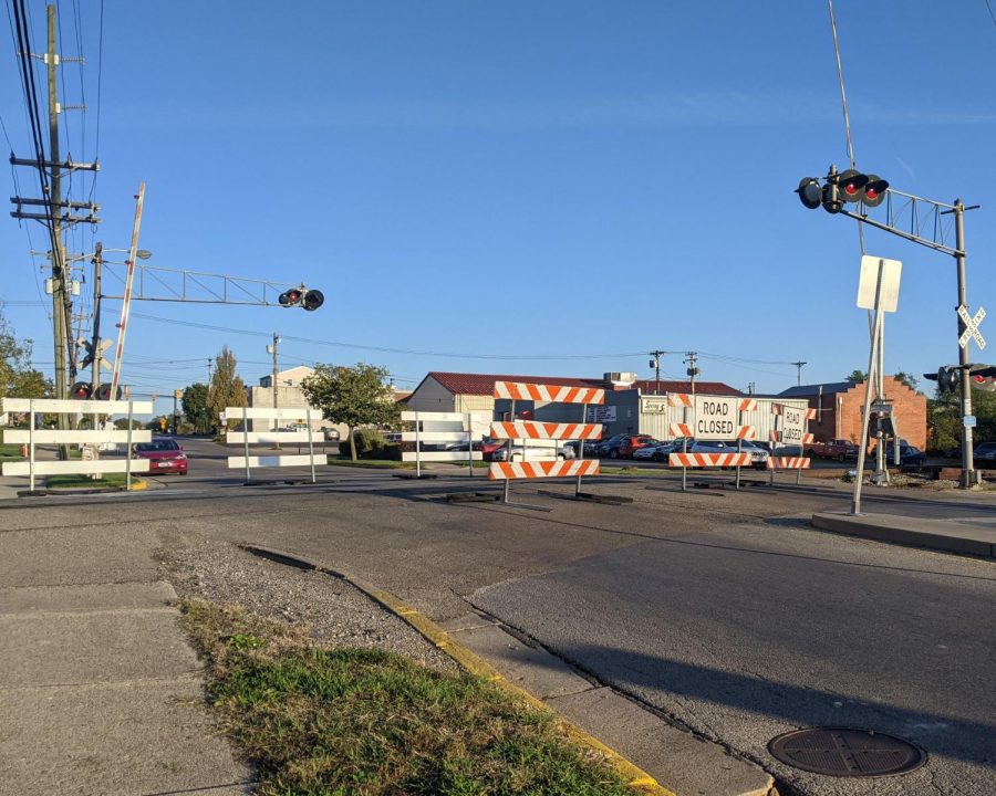 The railroad crossing at West Spring Street is closed to motor vehicles through Oct. 27, while maintenance is done on the tracks.