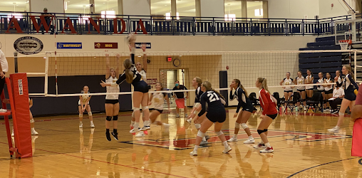 The Talawanda Brave’s 15-8 volleyball team in its win against Taylore on Sept. 20. 