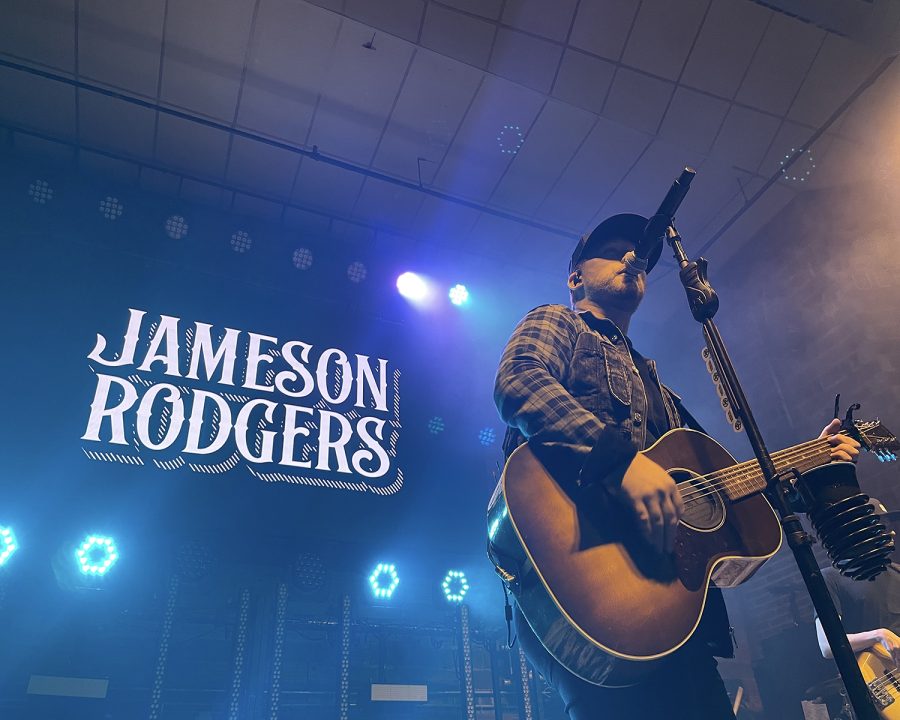 Award-winning singer and songwriter Jameson Rodgers on stage at Oxford’s Brick Street bar, Wednesday night. 