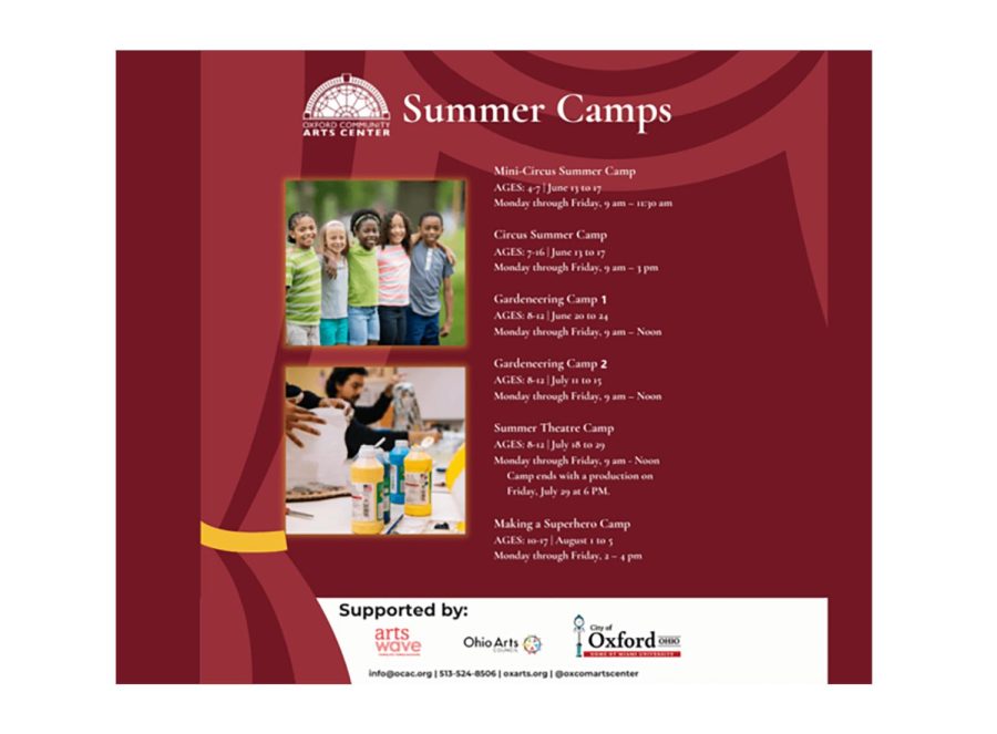 Theater, dance, music lessons and a circus camp are all available this summer at Oxford Community Arts Center. 