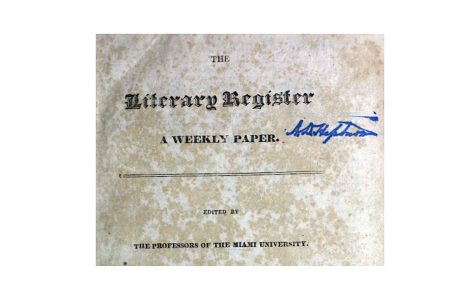 The Cover of “The Literary Register’s” first volume. 