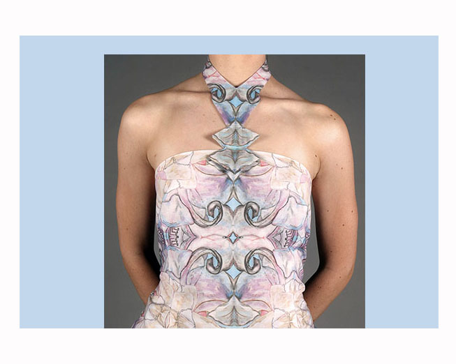 Using+fine+art+painting%2C+digital+printing%2C+fashion+draping%2C+and+sewing+by+hand+and+machine+this+collaborative+dress+was+made+by+Della+Reams+and+Larry+Rushing.+Reams%E2%80%99+work+is+inspired+by+color%2C+the+female+body+form+and+Rushing%E2%80%99s+paintings.