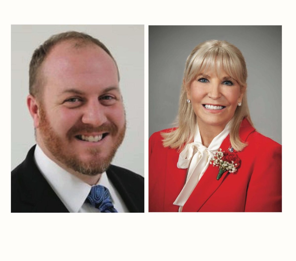 Cody Harper, left and Sarah Carruthers, right, are running for the Republican Party nomination for the  Ohio House 47th District.