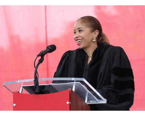 Commencement speaker Nichole Fleetwood, class of 1994, is a professor at New York University and a 2021 MacArthur Fellow. 
