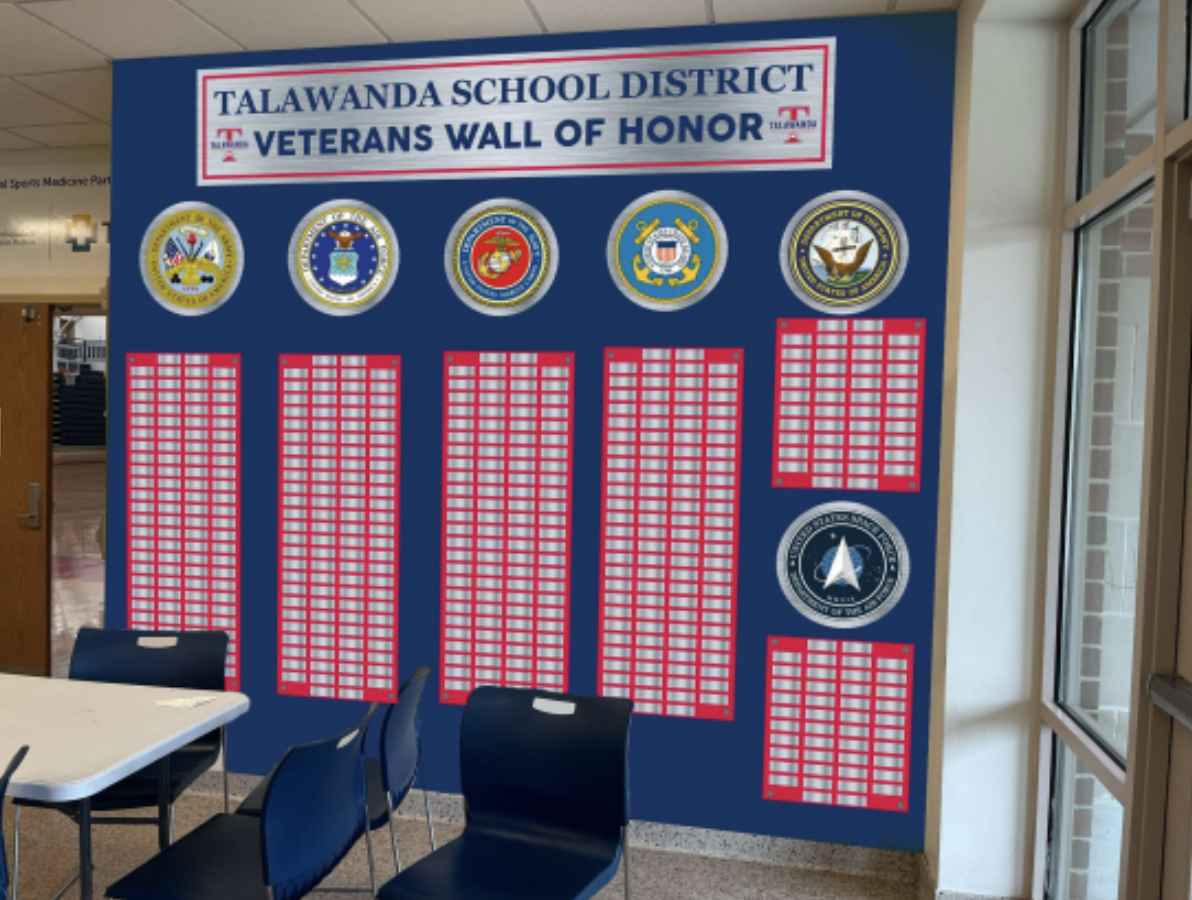 Talawanda unveils new veteran honor wall as a part of its Veteran’s Day celebration.