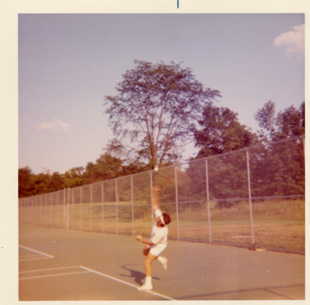 Bob Scott playing tennis in the 1970s. Photo provided by the Scott family.