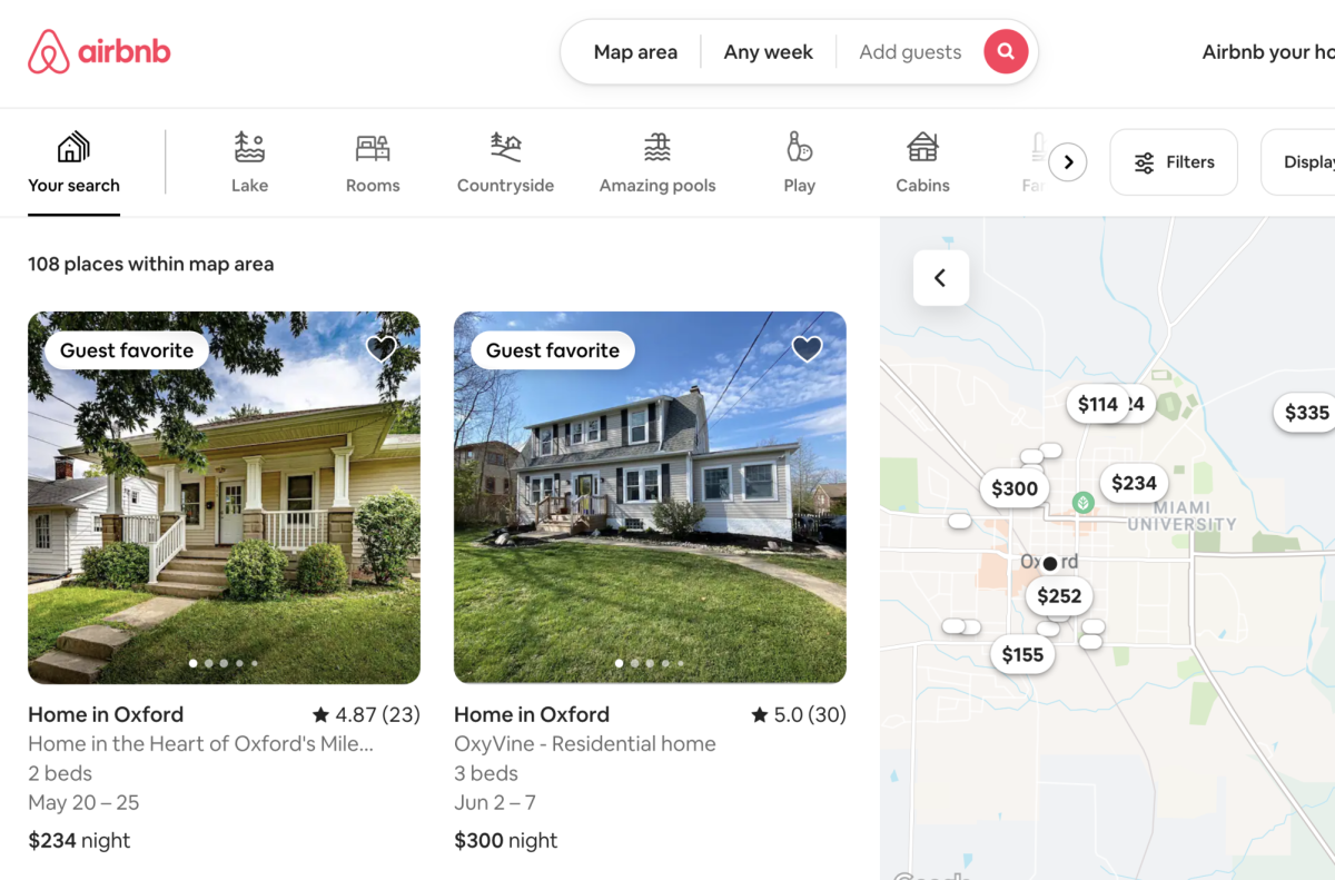 There are currently about 75 Airbnbs in Oxford, but due to a moratorium instated by Oxford City Council, the city is not permitting new Airbnbs.
