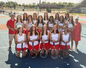 Composite photo of 2024/2025 Talawanda varsity and JV tennis team. 

