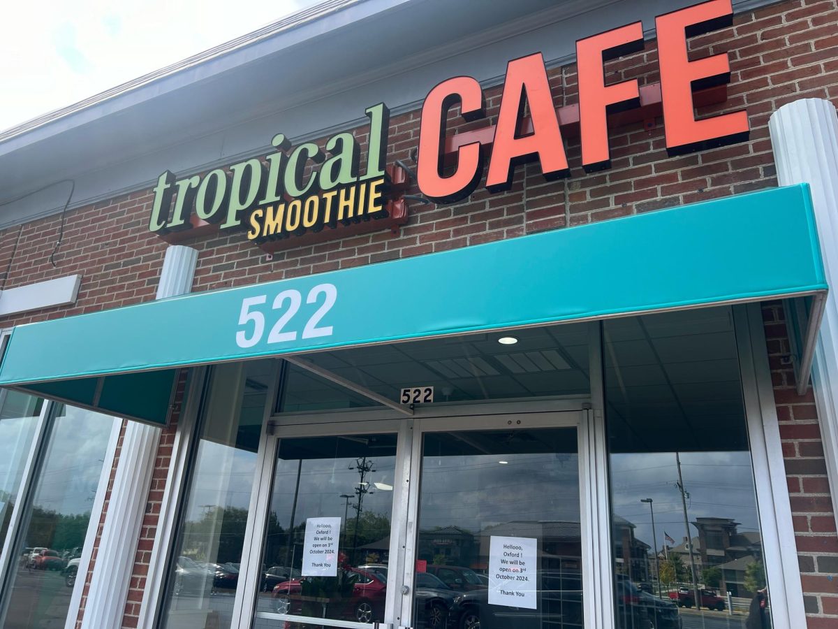 Tropical Smoothie Cafe prepares for its opening on Oct. 3 at 522 South Locust Street
