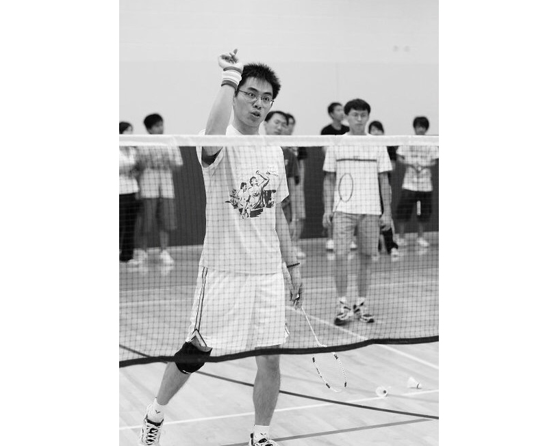 Po-Chang Chen plays badminton with other Taiwanese students at the University of Illinois Urbana-Champaign, where he went on to complete his doctoral degree in accountancy.
