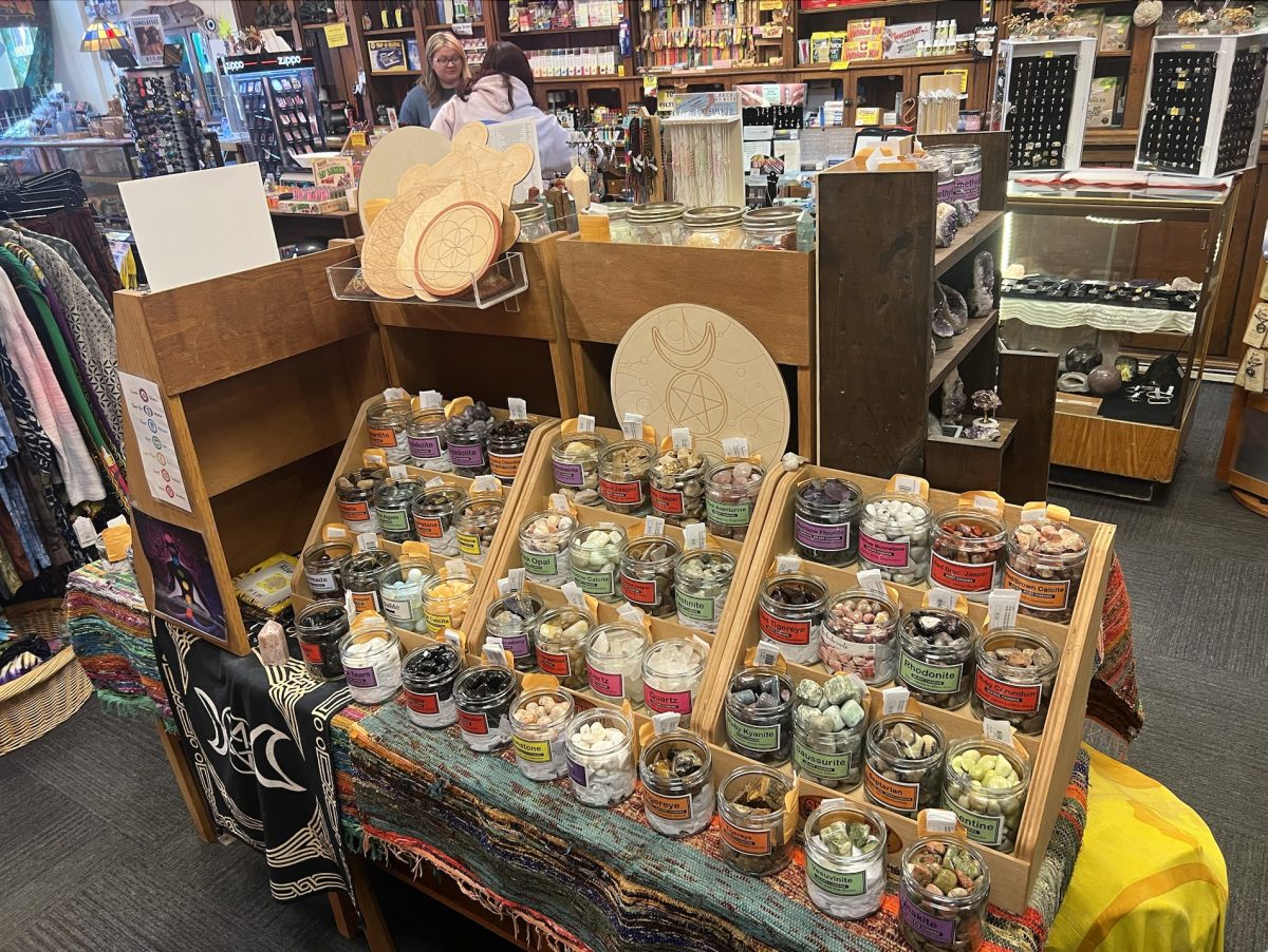 Wild Berry began selling incense and leather but now sells a variety of products including crystals, pipes, jewelry and other classic hippie shop items.