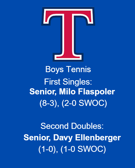 Seniors Milo Flaspoler and Davy Ellenberger’s records in non-conference and SWOC play.